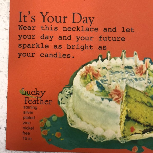 NWT Lucky Feather Birthday Necklace - Picture 3 of 4